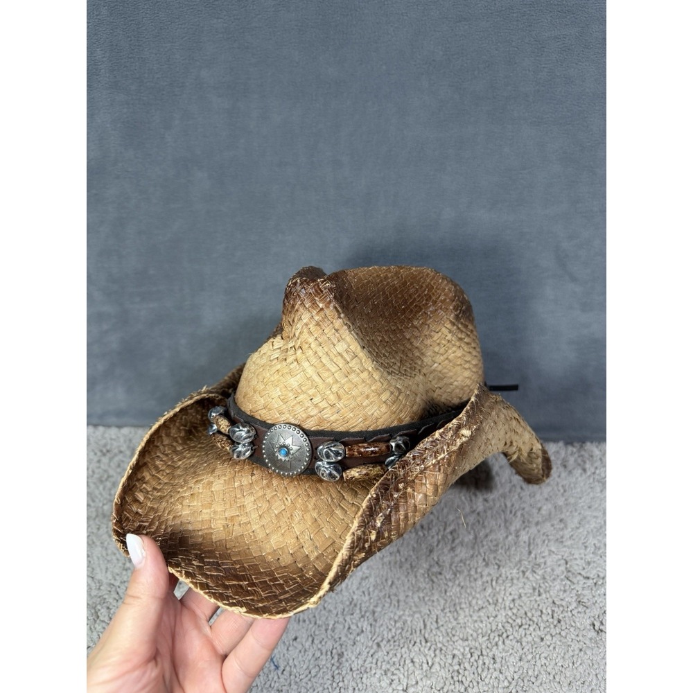 Peter Grimm Contraband Cowboy Hat Straw Woven Western Unisex One Size
